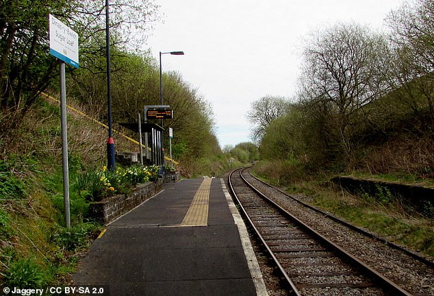 Above is the most remote, and least-used, railway station in Wales - Sugar Loaf in Powys. Last year it was used by just 398 people. Picture courtesy of Creative Commons licensing