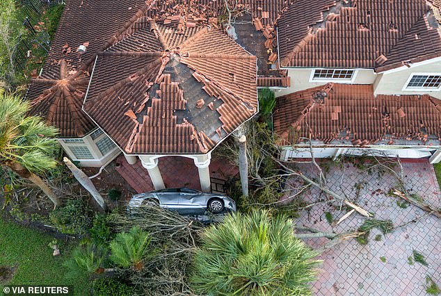 Houses across Wellington, however, were seen with shredded roofs, cars were destroyed, and homes were torn apart