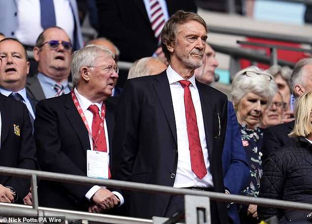 The match at Old Trafford is the first since Sir Jim Ratcliffe, right, ended an ambassadorial deal