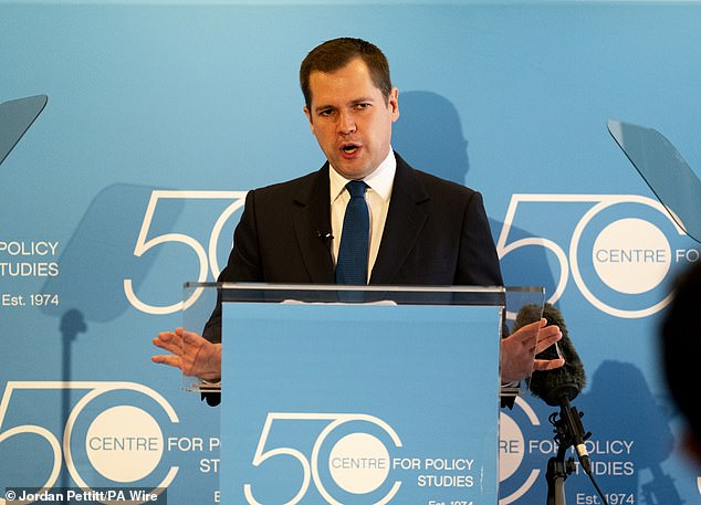 Conservative Party leadership candidate Robert Jenrick delivers a speech at Old Queen Street Cafe, central London, outlining his plan to lower taxes, cut regulation and grow the economy