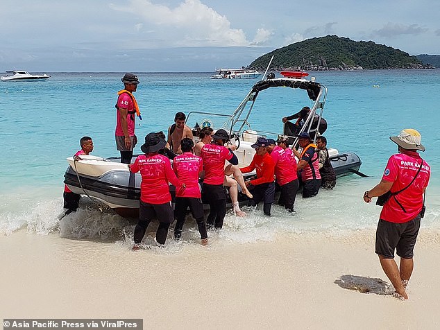 Crew from the speedboat Saracha called the Royal Thai Navy, and medics were dispatched to the scene