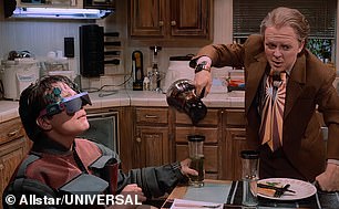 In Back to the Future Part II we see Marty Jr. wearing a VR headset which allows him to access information while still interacting with the physical world.