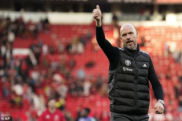 Ten Hag and his assistant Ruud van Nistelrooy were booked for their arguments with fourth official Gavin Ward