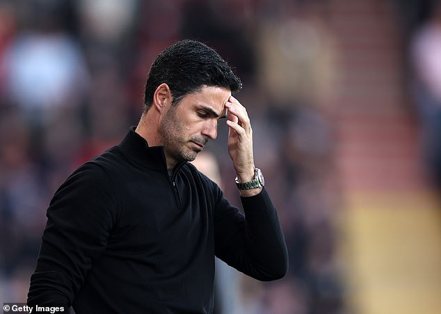 The result was a blow for Mikel Arteta's men who had hoped to go top of the Premier League table