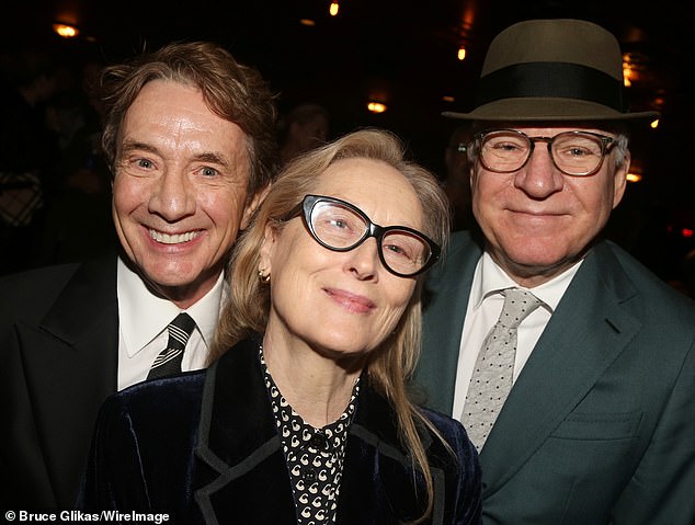 The image appeared to have been taken last year in NYC when the trio attended a play together in February 2023 (seen above)