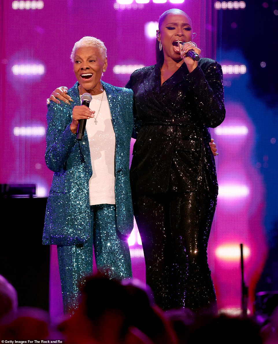 Warwick was joined by Jennifer Hudson, who sang her 1979 track I'll Never Love This Way Again. Dionne also had the chance to sing lyrics to Walk On By