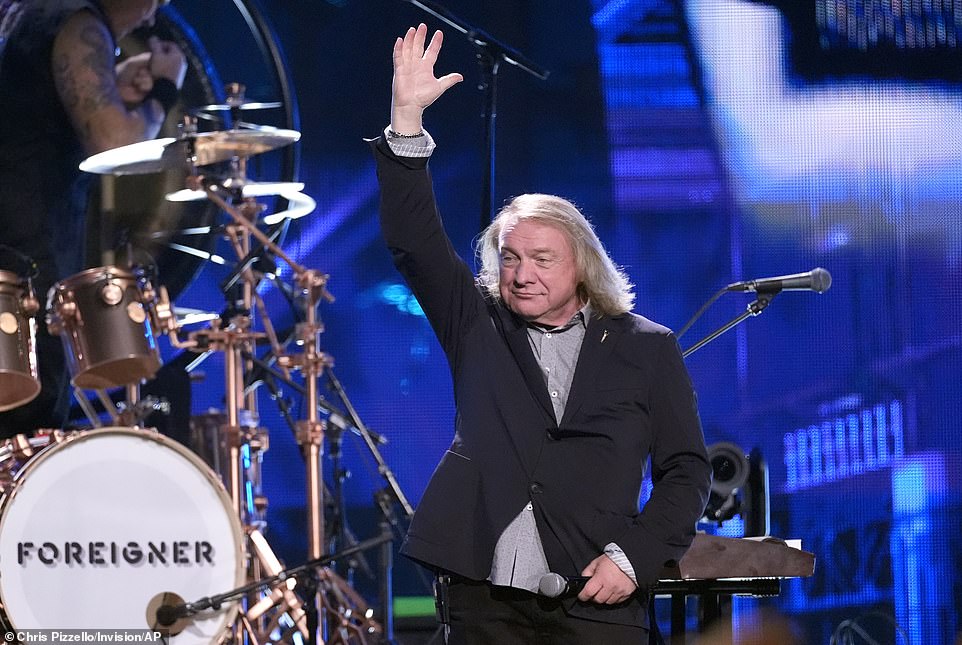 Lou Gramm waved towards the audience as he also took to the stage