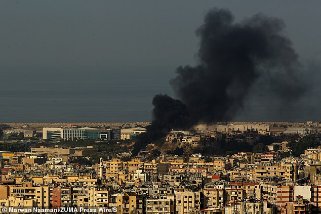 Black smoke billows over Beirut southern suburb. Israel conducted strikes targeting Hezbollah's main bastion and the southern city of Nabtaiyeh where it holds sway, after Prime Minister Benjamin Netanyahu dismissed calls for a ceasefire