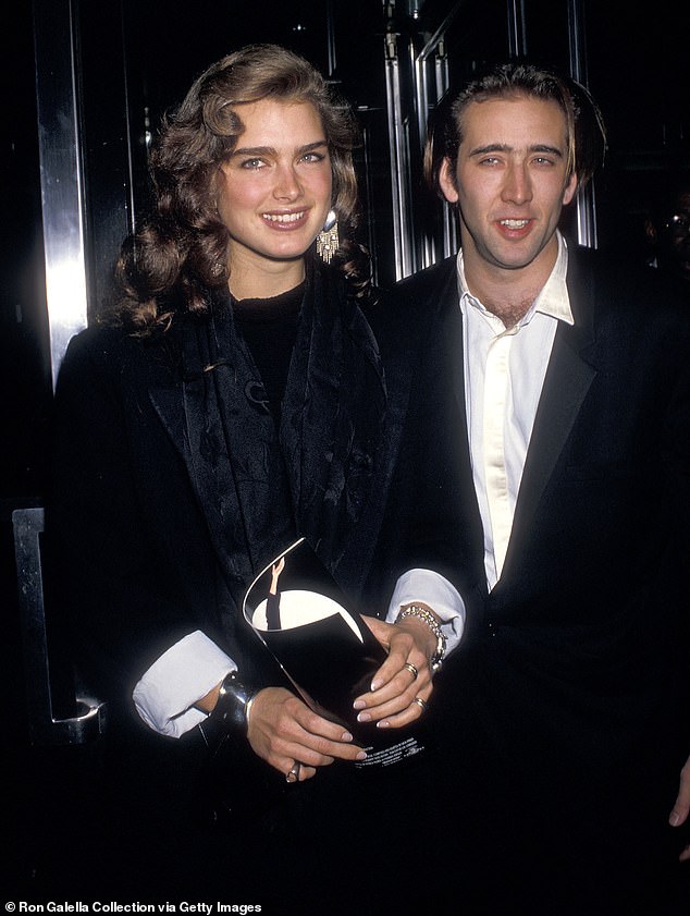 Nicolas was rumored to have dated Blue Lagoon star Brooke Shields, now 59, in the late 80s; they are seen at the Moonstruck premiere in New York City in 1987