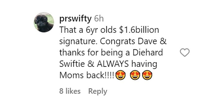 After a few fans were critical of Swift's handwriting, one chimed in with her massive net worth