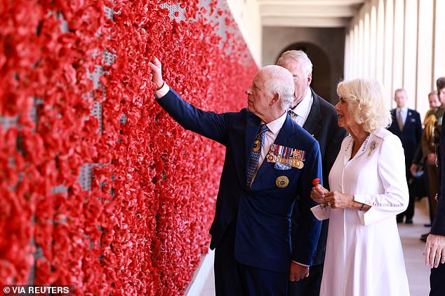 Britain's King Charles and Queen Camilla attend the Australian War Memorial