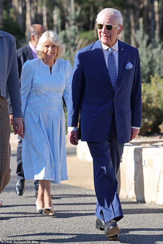 The King and Queen on a tour of the Australian National Botanic Gardens in Canberra today