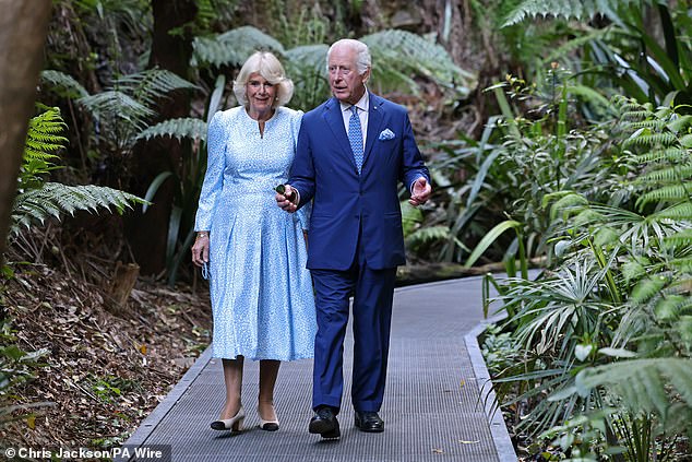 The King and Queen on a tour of the Australian National Botanic Gardens in Canberra today