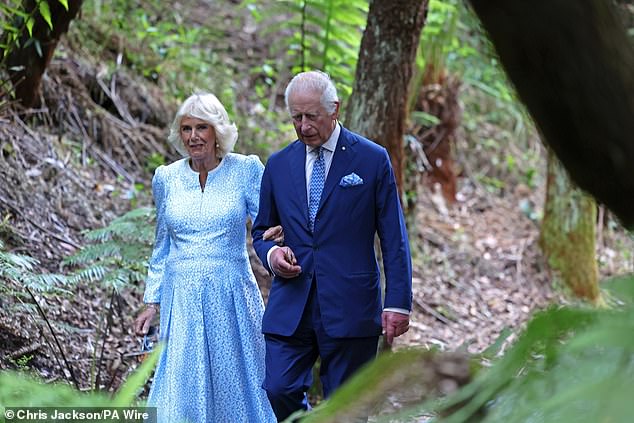 The King and Queen on a tour of the Australian National Botanic Gardens in Canberra today