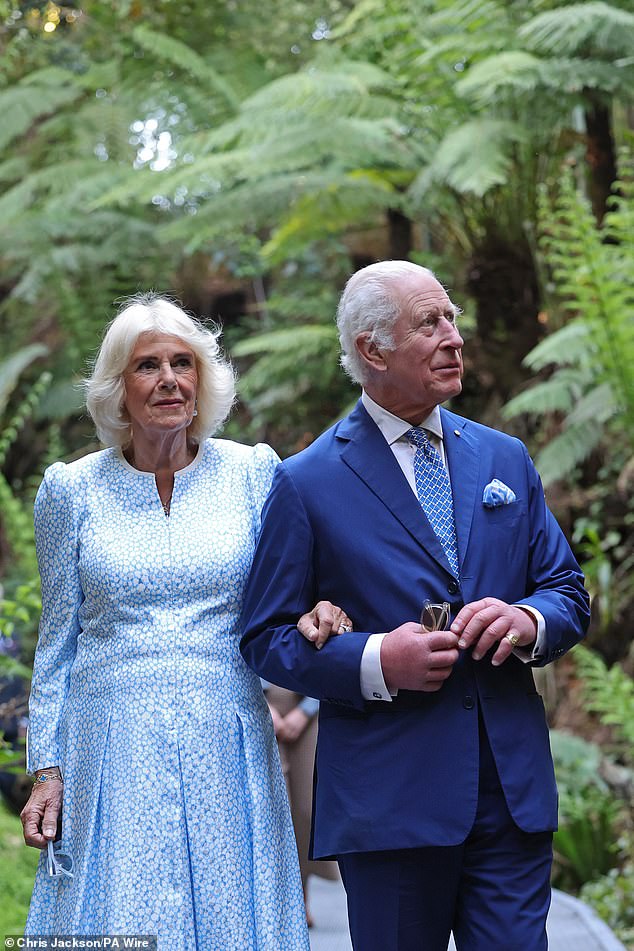 The King and Queen on a tour of the Australian National Botanic Gardens in Canberra today