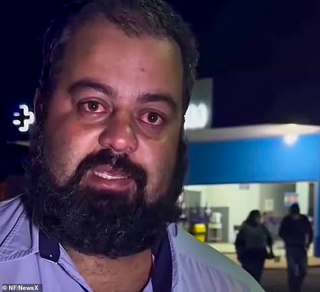 A tearful father, Cristiano Santos, is pictured speaking to Brazilian media