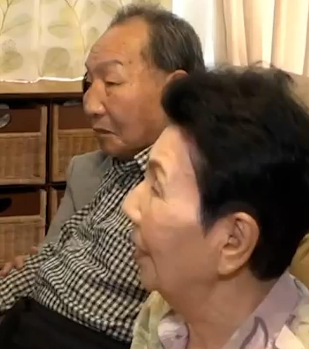 Mr Hakamada received the police chief with his sister (pictured right)