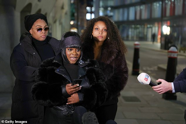 Kayza Rose, Sheeda Queen (cousin) and Temi Mawale speak to the media after the trial verdict