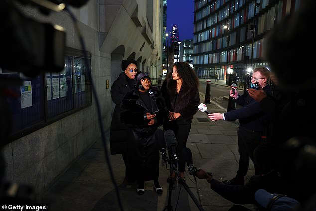 Kayza Rose, Sheeda Queen (cousin) and Temi Mawale speak to the media after the trial verdict