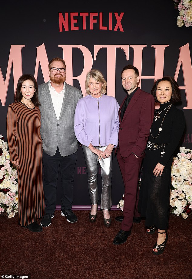 Martha seen posing with Jane Cha Cutler, R. J. Cutler, Trevor Smith and Alina Cho