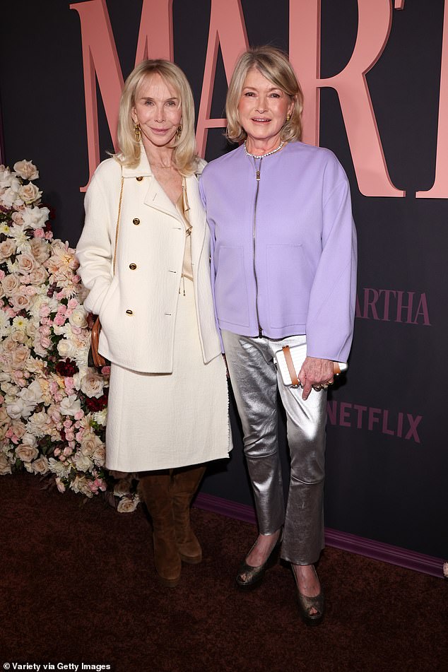 She was joined by Sting's wife, Trudie Styler, 70, who cut an elegant figure in a cream coat and skirt