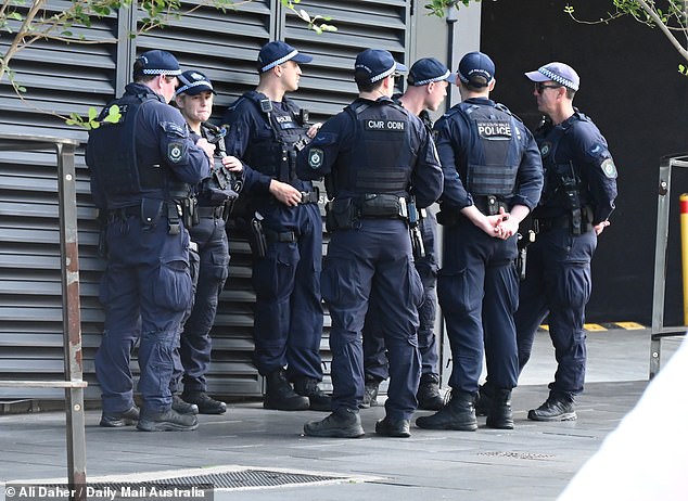 Several police officers were seen standing in front of the hotel accommodation where MAFS is being filmed