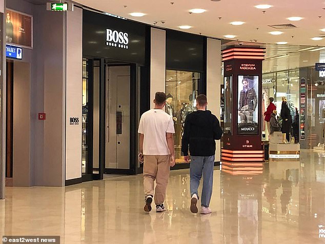 A Hugo Boss store at the sprawling Evropeysky shopping mall near Moscow¿s Kievsky railway station