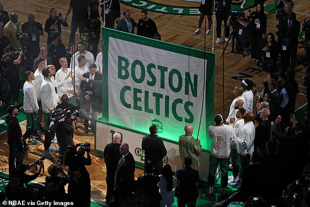 The  Celtics raise the 2024 championship banner before Tuesday's opener in Boston