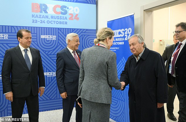 Ukraine has slammed Guterres for attending the BRICS conference