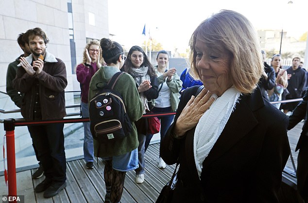 Gisele Pelicot arrives at the criminal court in Avignon, France on October 23