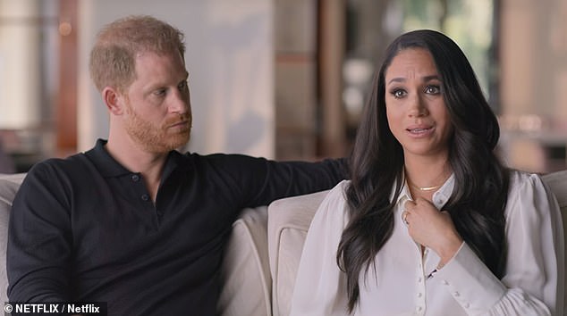 Fitzwilliams concurred with Brown and said she is 'right' that Harry is led by Meghan's actions - noting the example of their Netflix docuseries which aired in December 2022