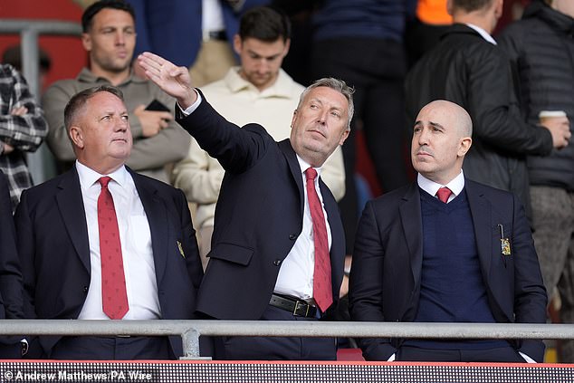 He suggested technical director Jason Wilcox (centre) was against activating the option to buy