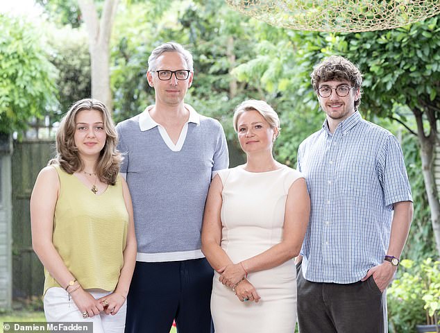 Dmitry and Kate, pictured with mentors Cameron, right, and Yeva Kebabdjian, left, say they 'are so proud' of the 50 young people who have already been through the course