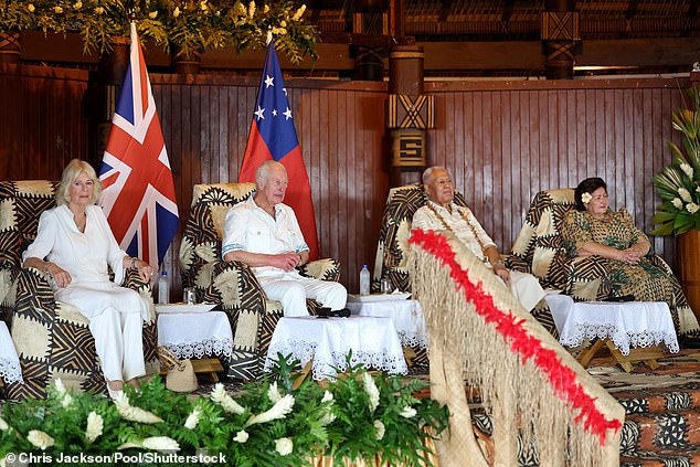 Charles and Camilla is accompanied by the Head of State of the Independent State of Samoa