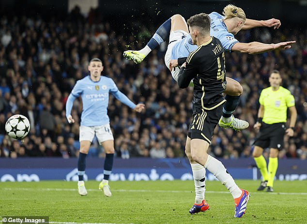 The Norwegian scored a stunning acrobatic back-heel during the 5-0 win on Wednesday