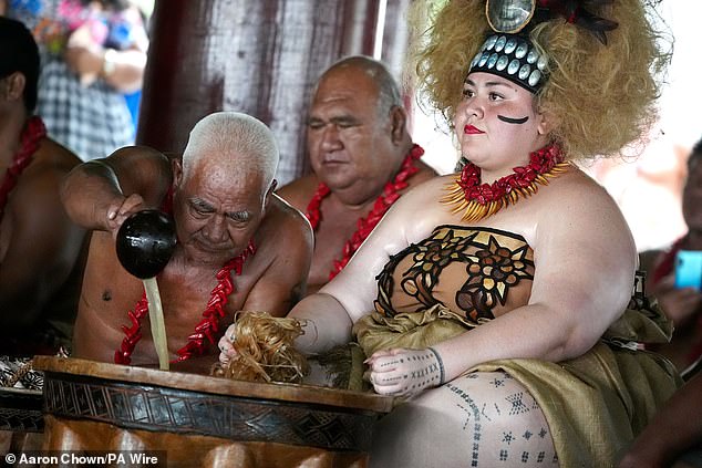 An 'ava drink is prepared during the 'ava ceremony, reserved only for monarchs