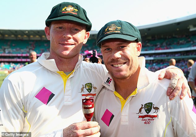 Warner's former opening partner Chris Rogers (pictured together) burst out laughing when he was asked about the 37-year-old's retirement backflip