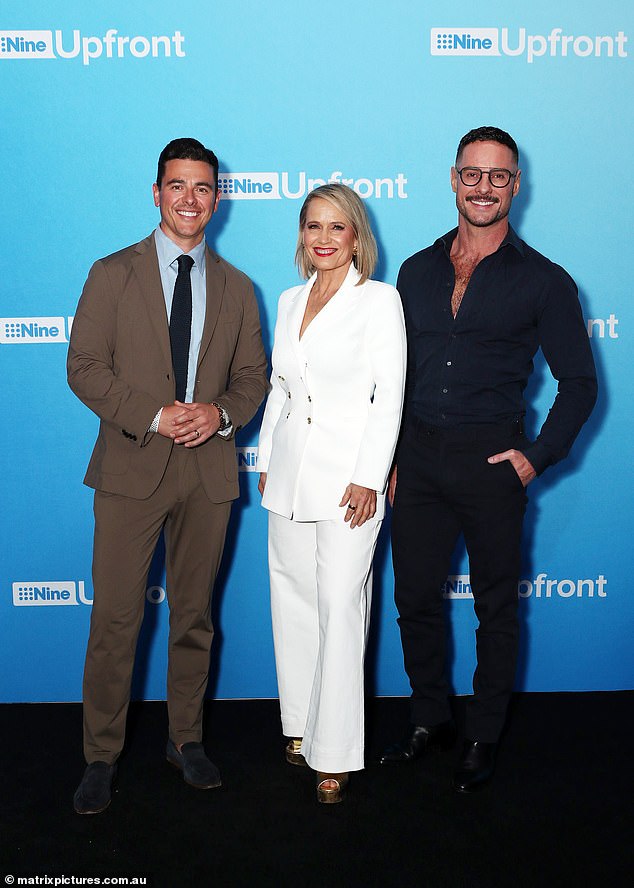 The Block's Shaynna and Darren Palmer were joined by Marty Fox as they all smiled for some sweet group shots