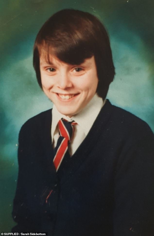 Pictured: Sarah Sidebottom when she was a schoolgirl in the 1970s. Now a mother herself, Sarah has devoted her life to campaigning for other victims of abuse