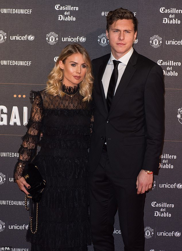 Victor Lindelof and his wife Maja Nilsson pictured back in 2017 at gala dinner at Old Trafford