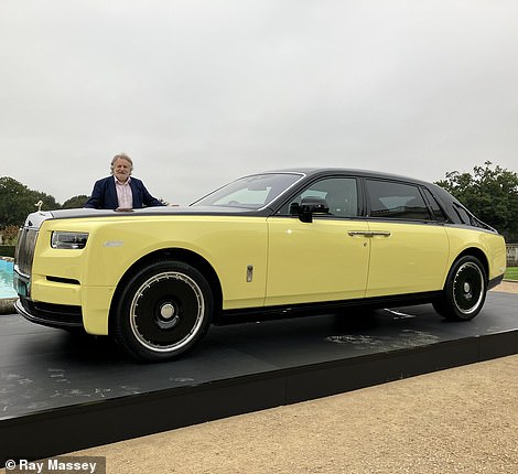 Massey again pictured with the all-new Rolls-Royce Phamtom Goldfinger one-off