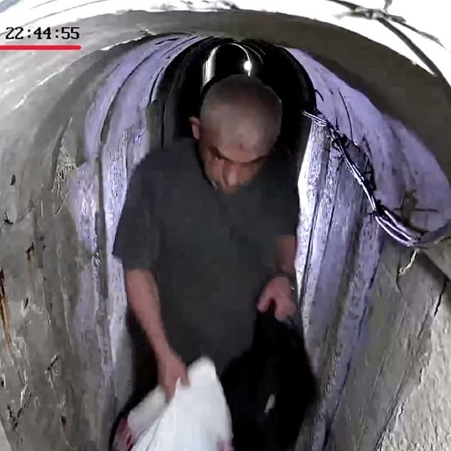 Sinwar pictured in tunnels under Gaza hours before the October 7 massacre