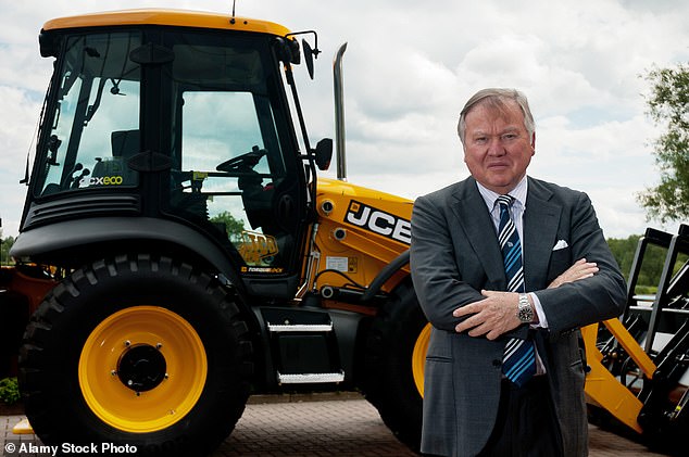 Prepared: Lord Bamford signed off the JCB accounts weeks before Labour won the election