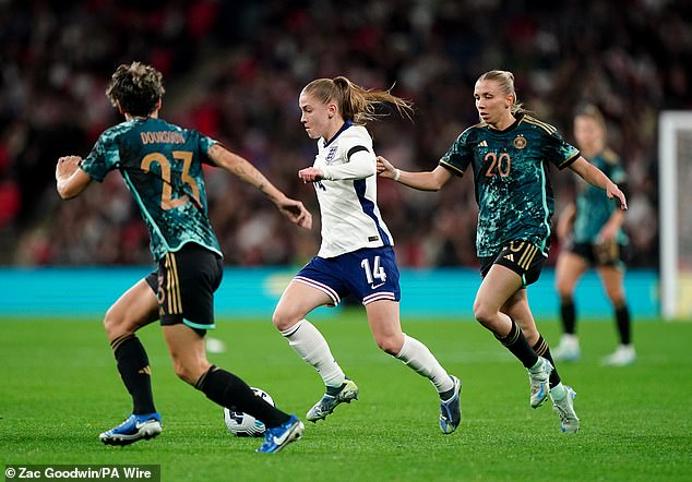 Man City's Jess Park came on at half-time in place of Toone, who had a quiet first half