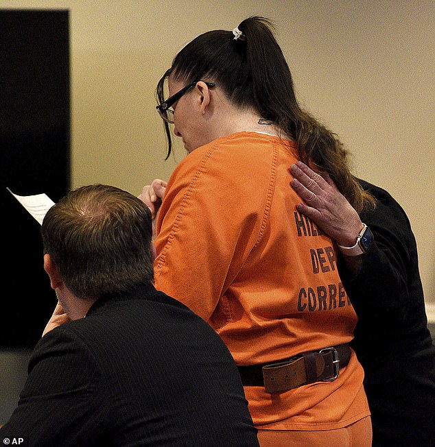 Danielle Dauphinais, 38, quivered and sobbed in the courtroom as she was jailed on Friday