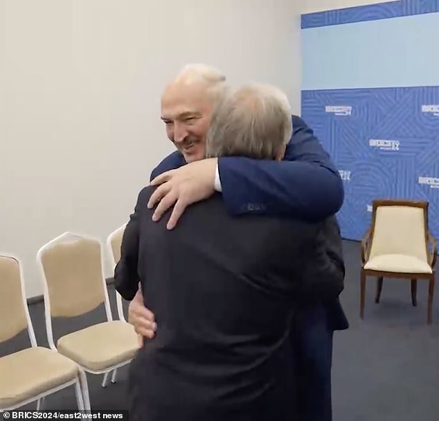 Guterres was criticised for the warmth he showed both Putin and Lukashenko, pictured