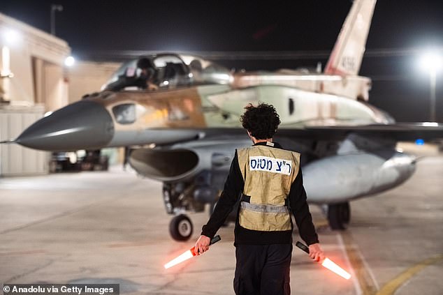 A view of fighter jet being prepared ahead of Israeli army's attack on Iran, on October 26, 2024 in Israel