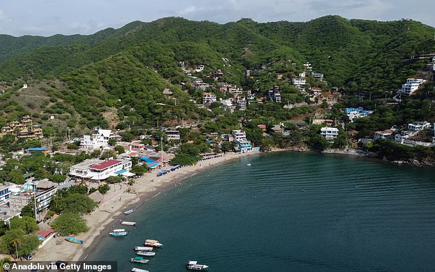 Mr Fischer reportedly arrived in Santa Maria earlier this month to explore the nearby beaches and mountains (the Taganga mountains are pictured here)