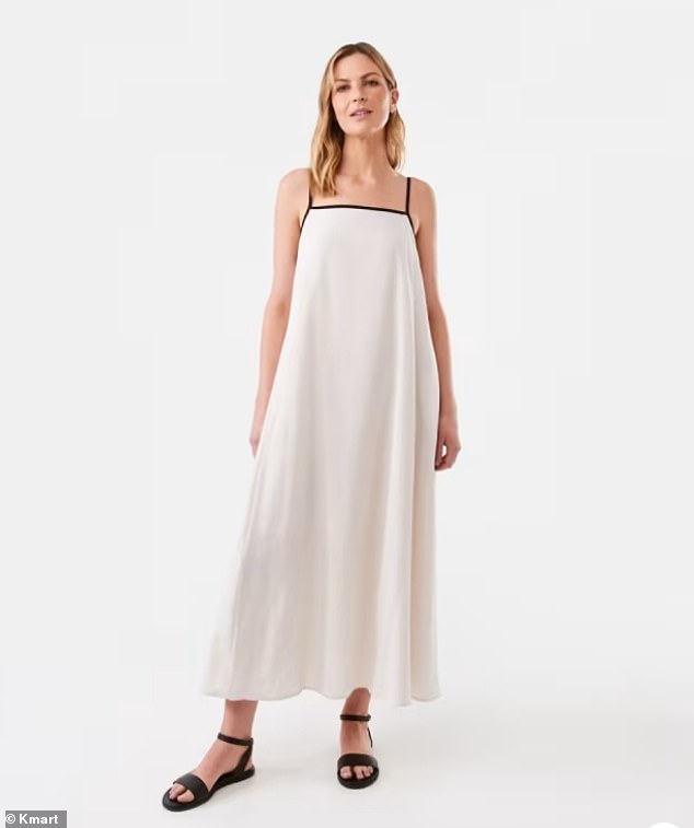 Available in sizes six to 20, the dress features plain weave fabric, an on-trend square neck, a functional back tie detail with a V-cut and, most notably, two hidden pockets