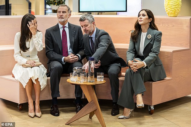 Queen Mary, who was then the Crown Princess, looked furious in the first public outing after the affair rumours were published